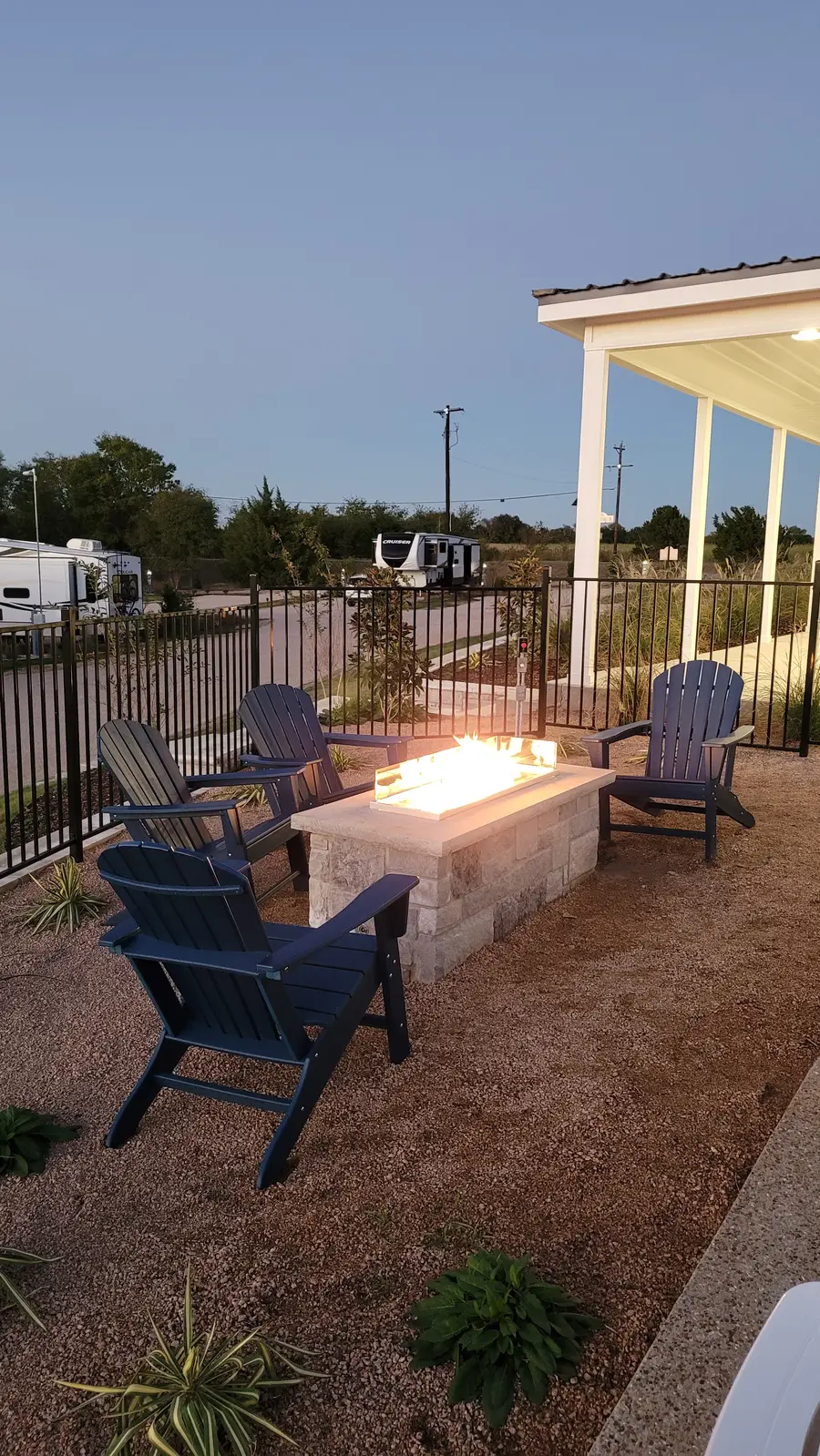 Firepit at Sugar Hill RV Resort, Anna, TX