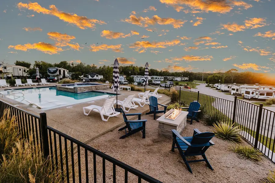 Firepit at Sugar Hill RV Resort, Anna, TX